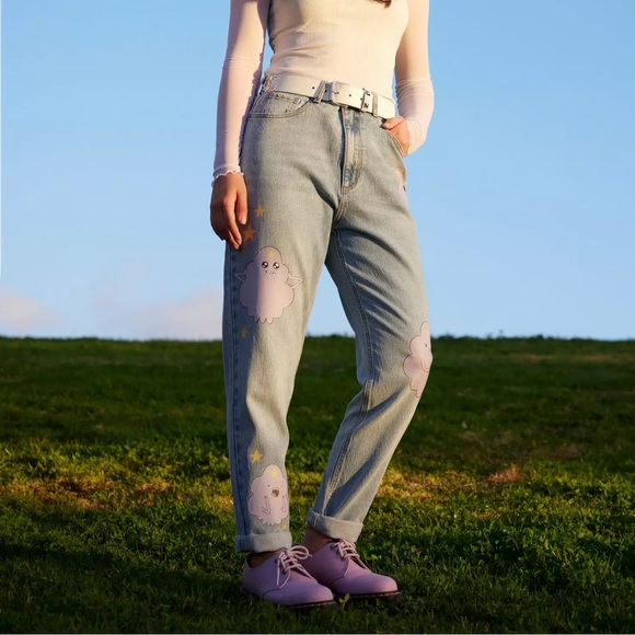 Adventure Time Lumpy Space Princess Mom Jeans Hot Topic - Picture 4 of 5